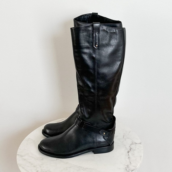 Tory Burch NEW Colton Leather Riding Boots Galleon Leather Black Size 6.5 - Picture 6 of 10